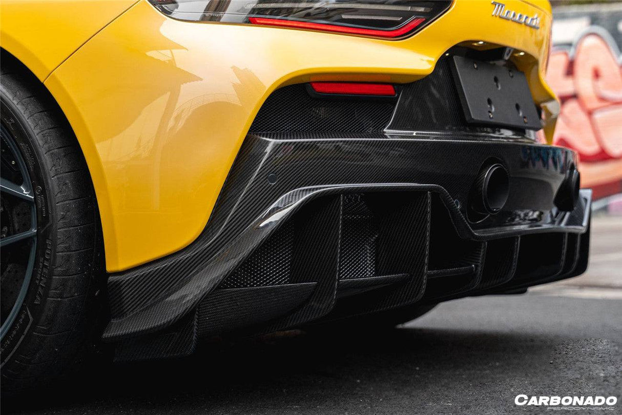 2020-UP Maserati MC20 MCPura SVD Style DRY Carbon Fiber Rear Lip Diffuser