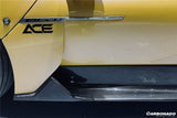 2020-UP Maserati Autoclave Carbon Fiber Side Skirts Carbonado (OE) Fits: MC20, MCPura