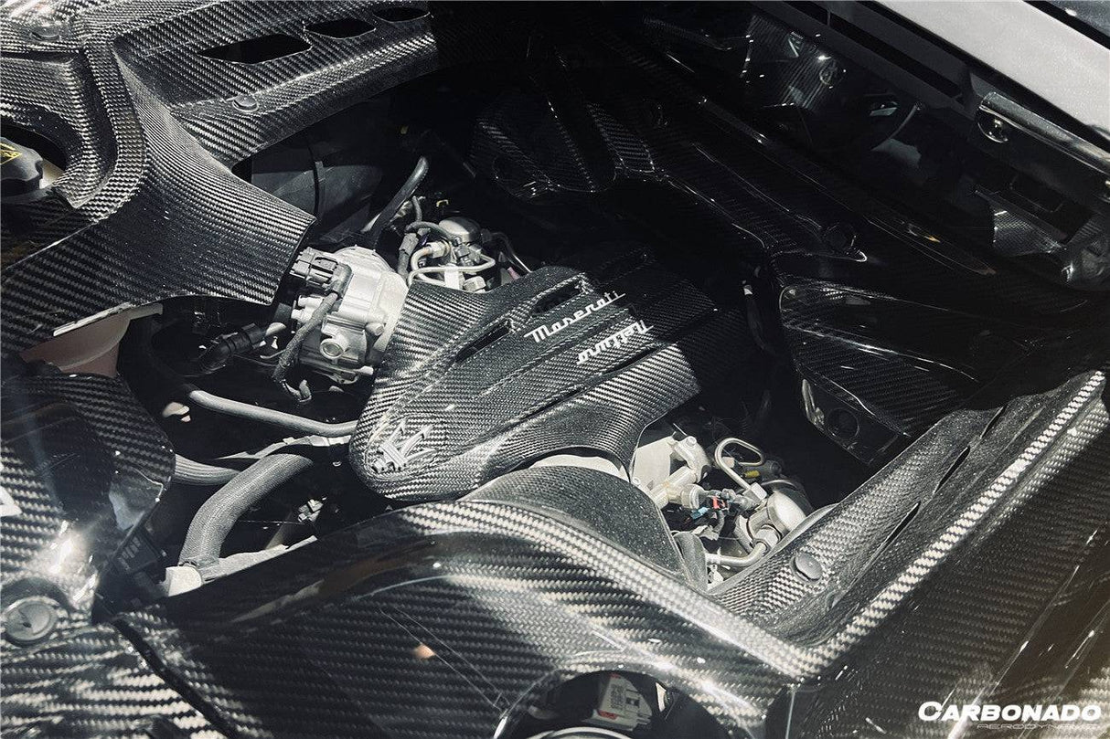 2020-UP Maserati MC20 MCPura Dry Carbon Fiber Engine Bay Room Interior