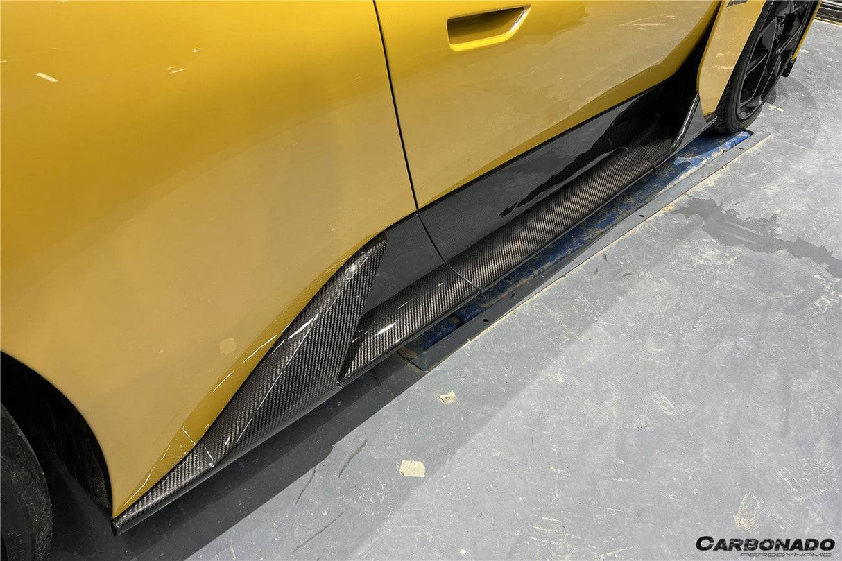 2020-UP Maserati Autoclave Carbon Fiber Side Skirts Carbonado (OE) Fits: MC20, MCPura