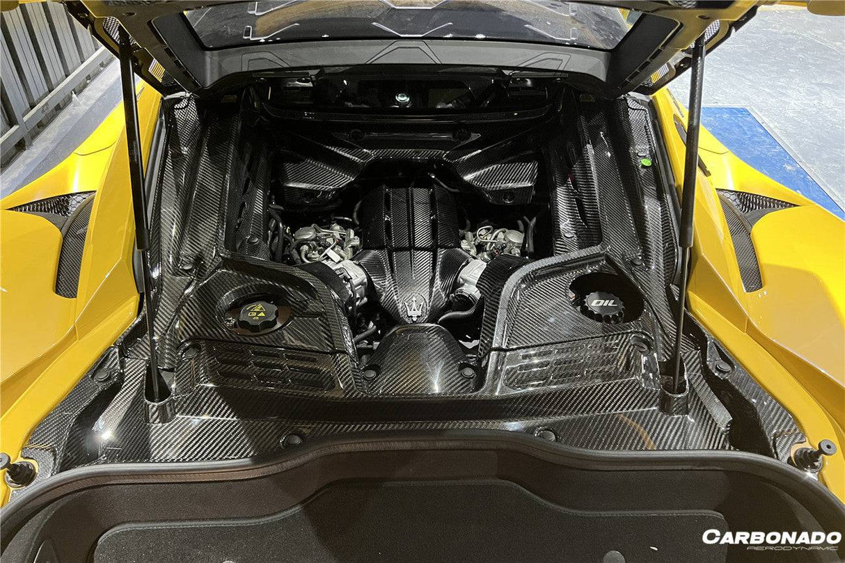 2020-UP Maserati MC20 MCPura Dry Carbon Fiber Engine Cover Replacement