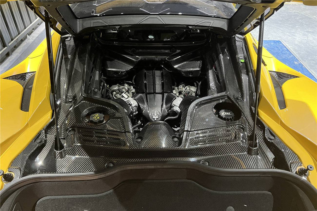 2020-UP Maserati MC20 MCPura Dry Carbon Fiber Engine Bay Room Interior