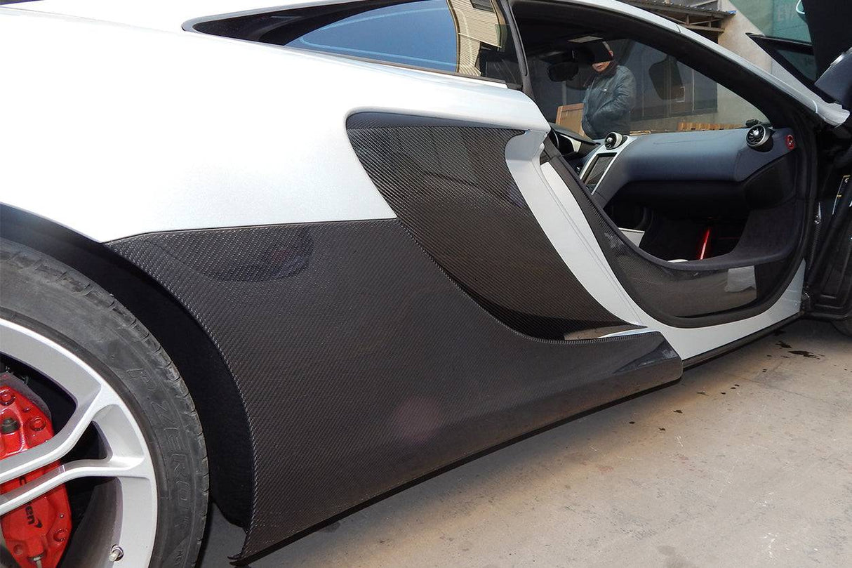 2011-2017 McLaren 650S MP4 12C OEM Style Carbon Fiber Side Skirts