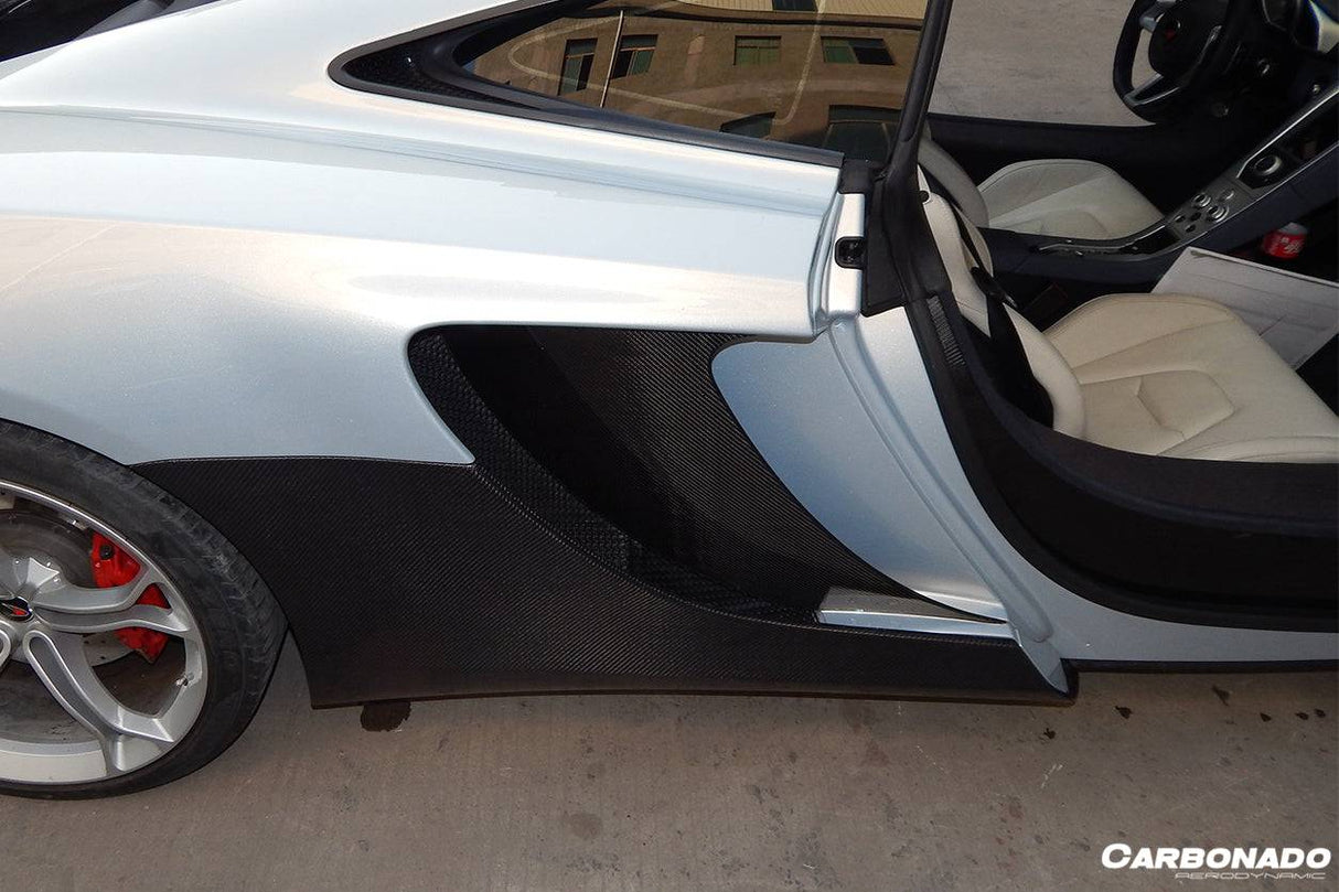 2011-2017 McLaren 650S MP4 12C OEM Style Carbon Fiber Side Skirts