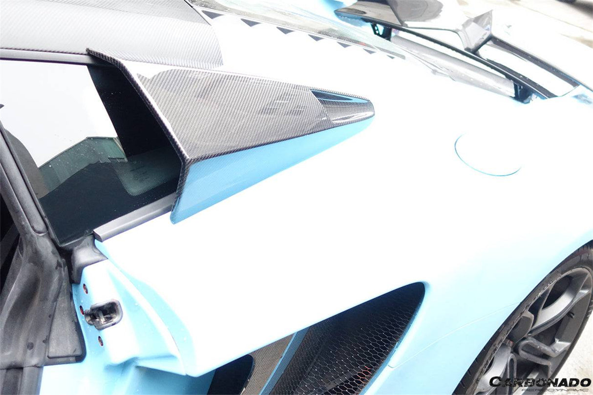 2011-2017 McLaren 650S & MP4 12C BKSS Style Carbon Fiber Quarter Window Scoops