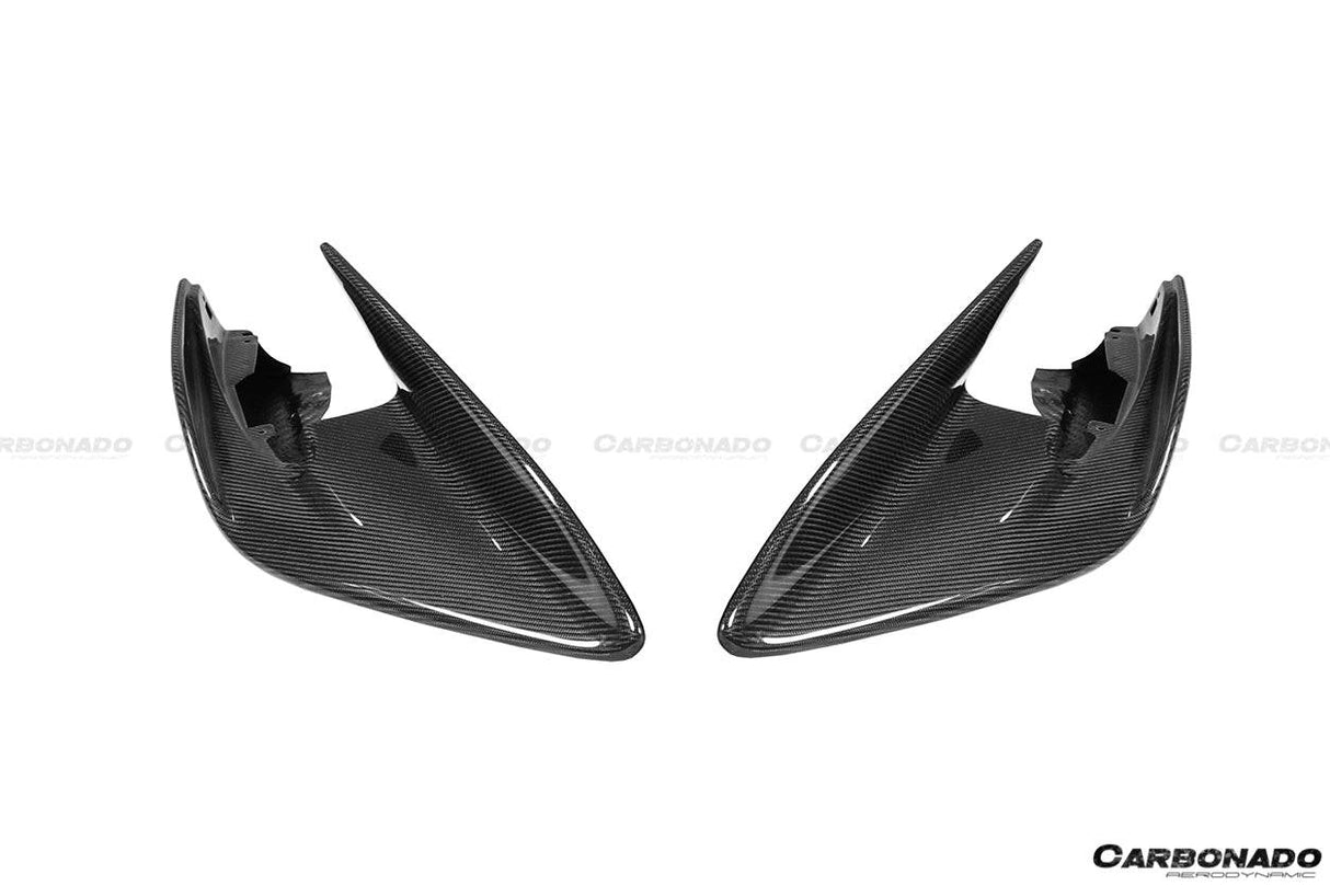 2015-2020 McLaren 540C 570S 600LT-Style Carbon Fiber Front Bumper Lip and Side Splitter