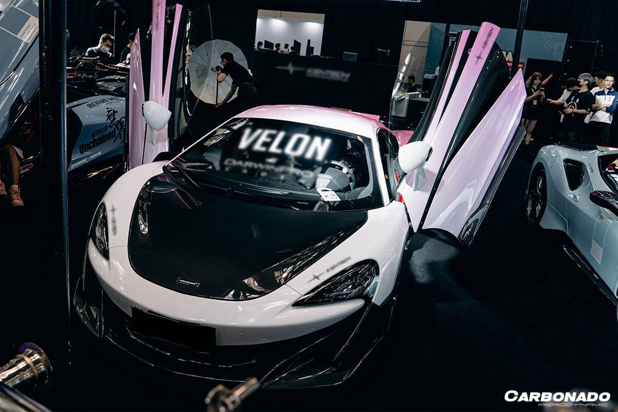 2015-2020 McLaren 540C 570S 600LT-Style Carbon Fiber Front Bumper Lip and Side Splitter