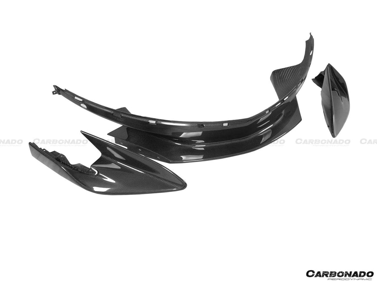 2015-2020 McLaren 540C 570S 600LT-Style Carbon Fiber Front Bumper Lip and Side Splitter