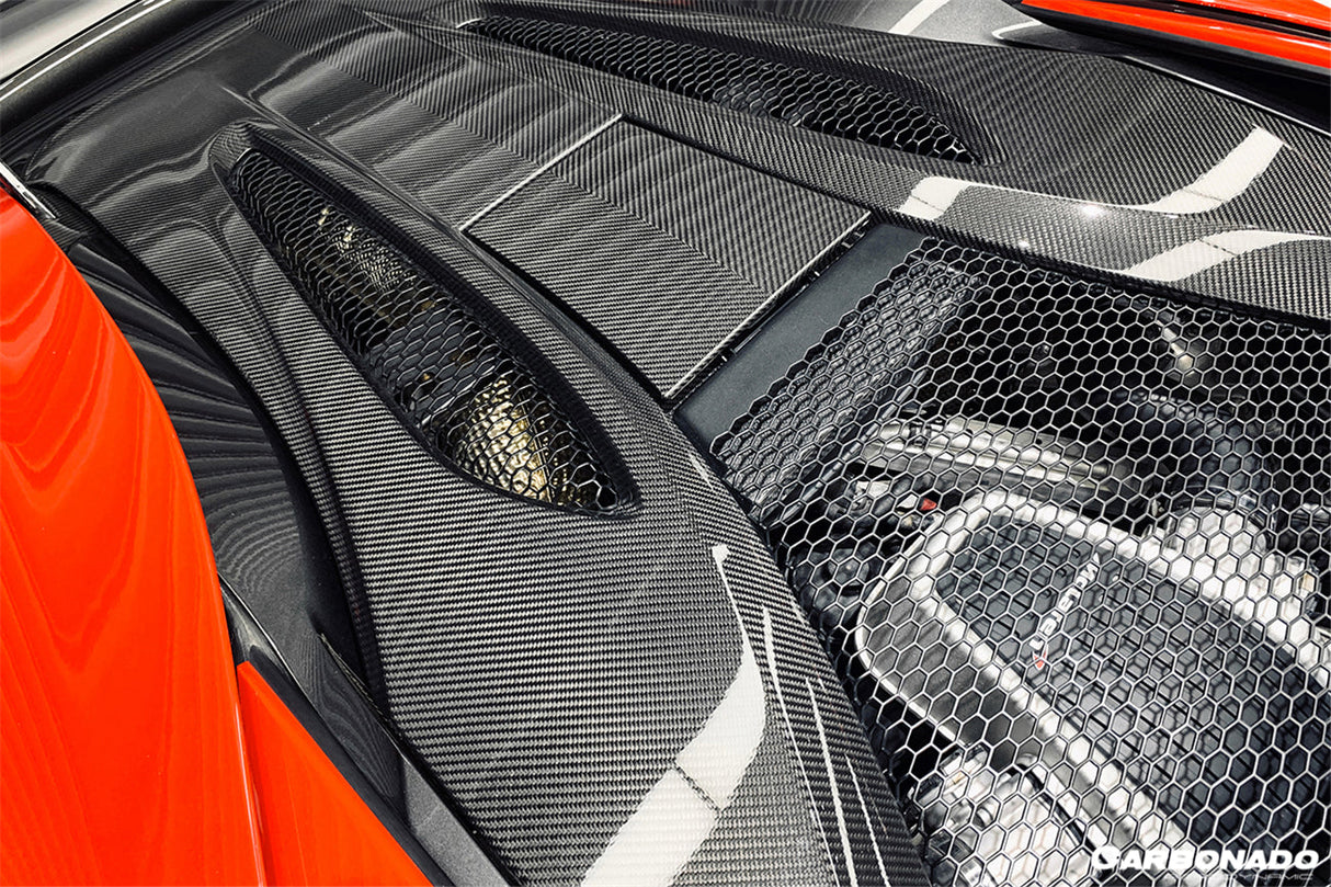 2015-2020 McLaren 540C 570S Coupe Autoclave OEM Style Dry Carbon Fiber Rear Engine Trunk Replacement