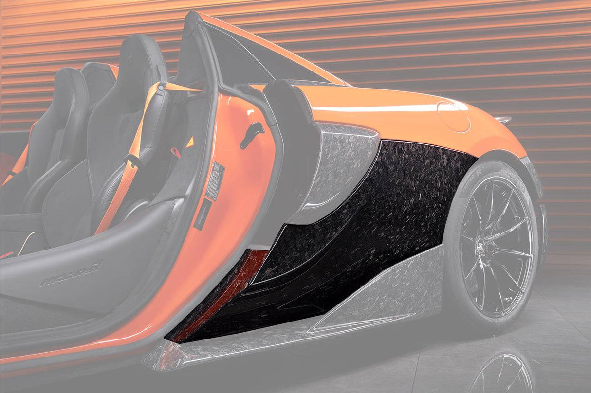 2018-2021 McLaren 570S 600LT OEM Style Carbon Fiber Quarter Panel Rear Side Skirts