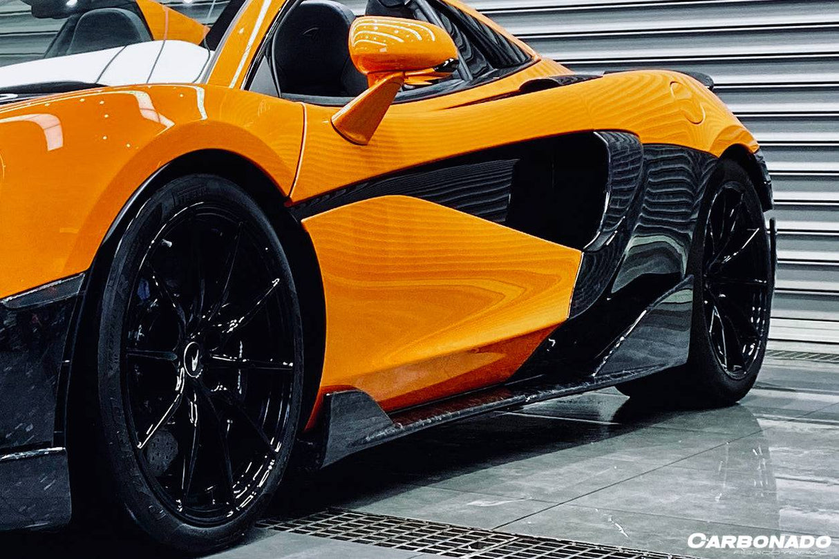 2018-2021 McLaren 570S 600LT OEM Style Carbon Fiber Quarter Panel Rear Side Skirts