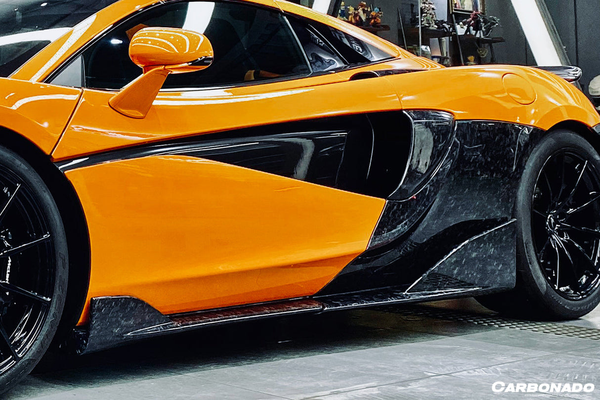 2018-2021 McLaren 570S 600LT OEM Style Carbon Fiber Quarter Panel Rear Side Skirts