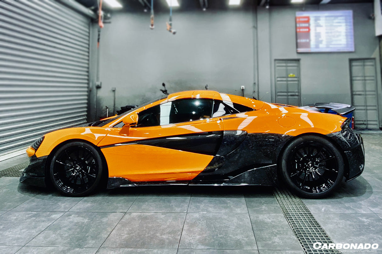 2018-2021 McLaren 570S 600LT OEM Style Carbon Fiber Quarter Panel Rear Side Skirts