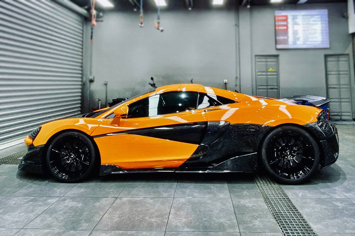 2015-2021 McLaren 540 570S 600LT OEM Style Carbon Fiber Side Skirts Under Board
