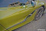 2017-2026 McLaren Dry Part Carbon Fiber Side Skirts Carbonado (765LT) Fits: 720S Spider and Coupe, 750s Spider and Coupe