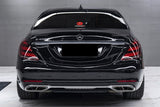 2014-2020 Mercedes Benz S Class W222 Sedan RT Style Carbon Fiber Trunk Spoiler | Fits S450, S550, S560,  S63AMG, S65AMG