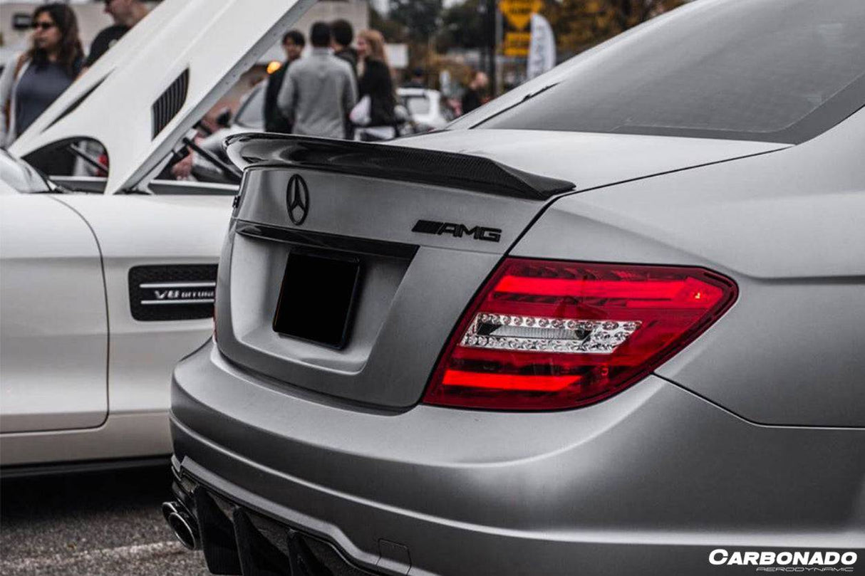 2008-2014 Mercedes Benz W204 C-Class C63 AMG Sedan VS Style Carbon Fiber Trunk Spoiler