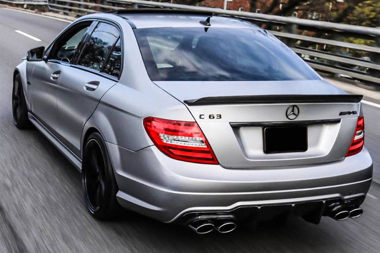 2008-2014 Mercedes Benz W204 C-Class C63 AMG Sedan VS Style Carbon Fiber Trunk Spoiler