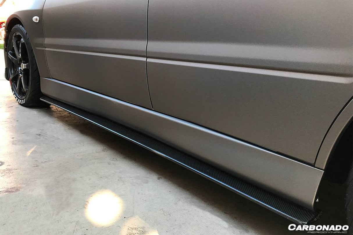 2003-2006 Mitsubishi Evolution 7 8 9 RX Style Carbon Fiber Side Skirts