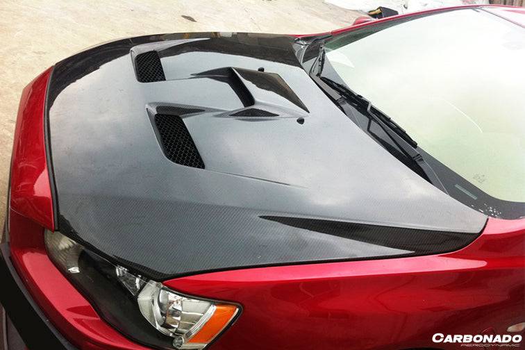 2008-2016 Mitsubishi Evolution 10 X BS Style Carbon Fiber Hood