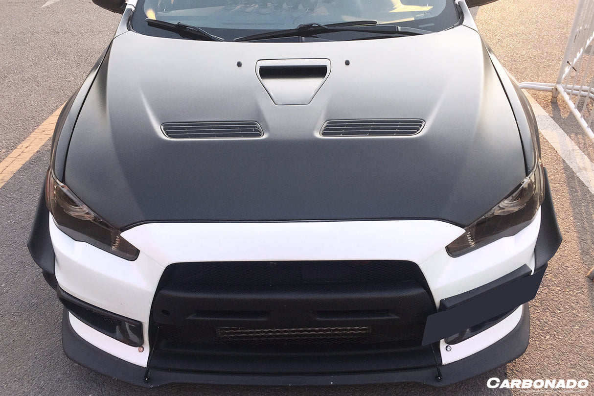 2008-2016 Mitsubishi Evolution EVO 10 X RA Style Carbon Fiber Front Lip