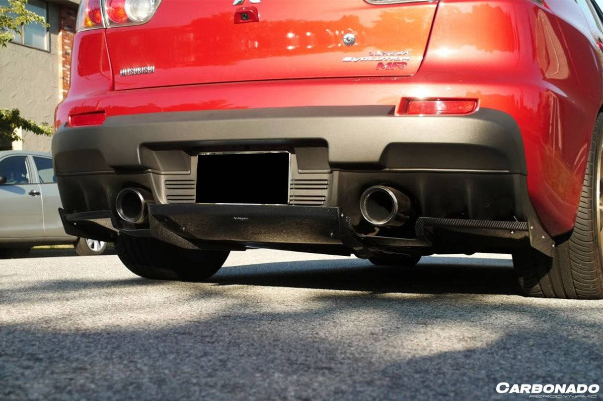 2008-2016 Mitsubishi Evolution EVO 10 X VRS Style Carbon Fiber Rear Diffuser