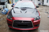 2008-2016 Mitsubishi Lancer VTX Style Carbon Fiber Hood