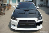 2008-2016 Mitsubishi Lancer VTX Style Carbon Fiber Hood