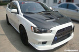 2008-2016 Mitsubishi Lancer VTX Style Carbon Fiber Hood