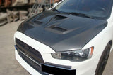 2008-2016 Mitsubishi Lancer VTX Style Carbon Fiber Hood