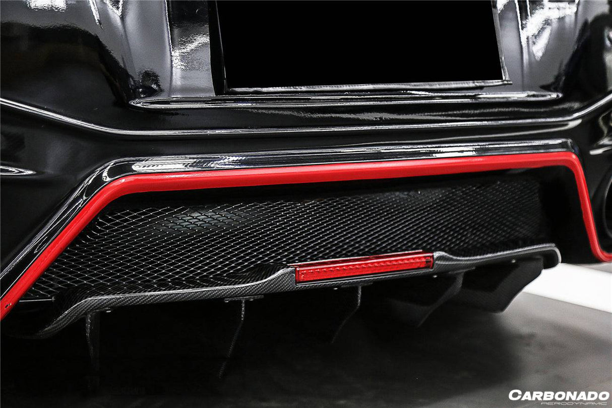 2012-2023 Nissan GTR R35 DBA & EBA NISMO Style Carbon Fiber Rear Diffuser With Canards & Break Light
