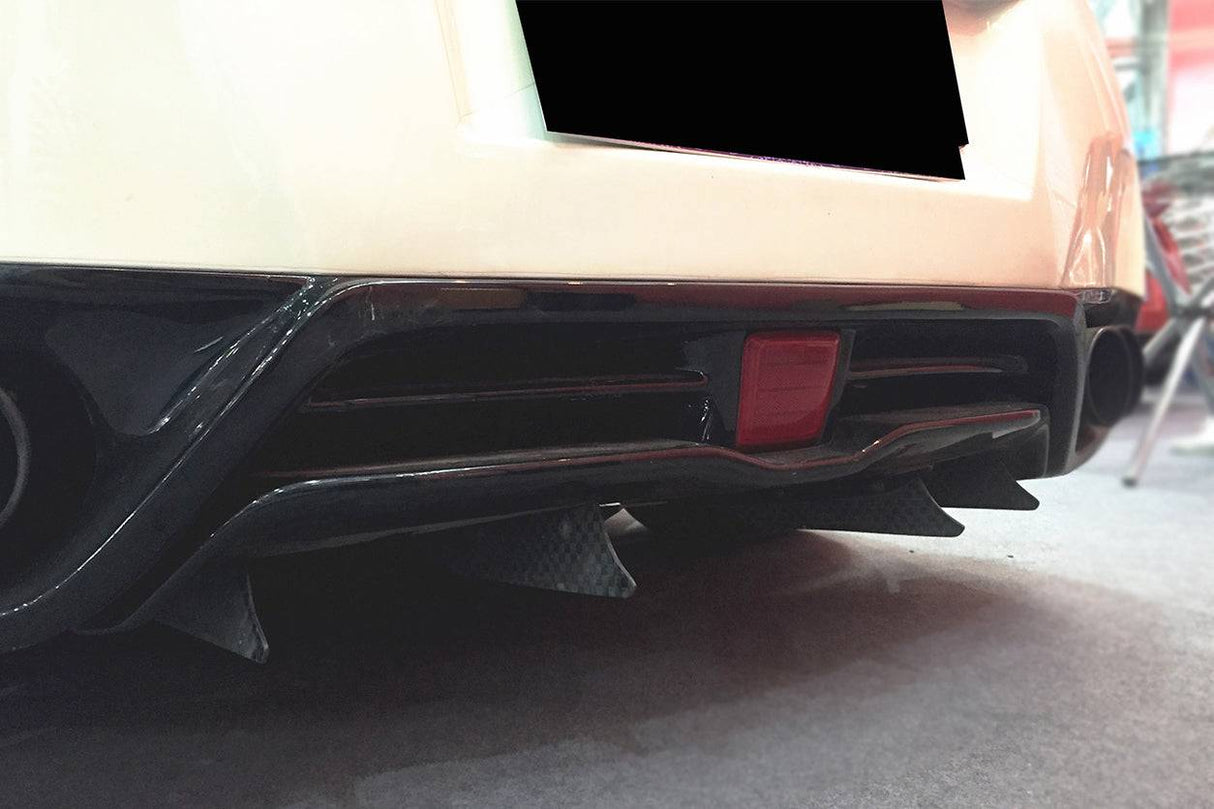 2012-2023 Nissan GTR R35 DBA  EBA VA Style Rear Diffuser Canards