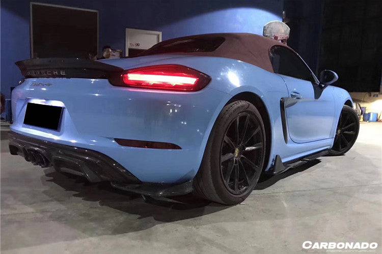 2017-2025 Porsche 718 Cayman Boxster AM Style Carbon Fiber Rear Lip