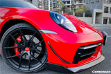 2019-2024 Porsche 911 992 Carrera Targa Sport Design WP Style Dry Carbon Fiber Bumper Canards