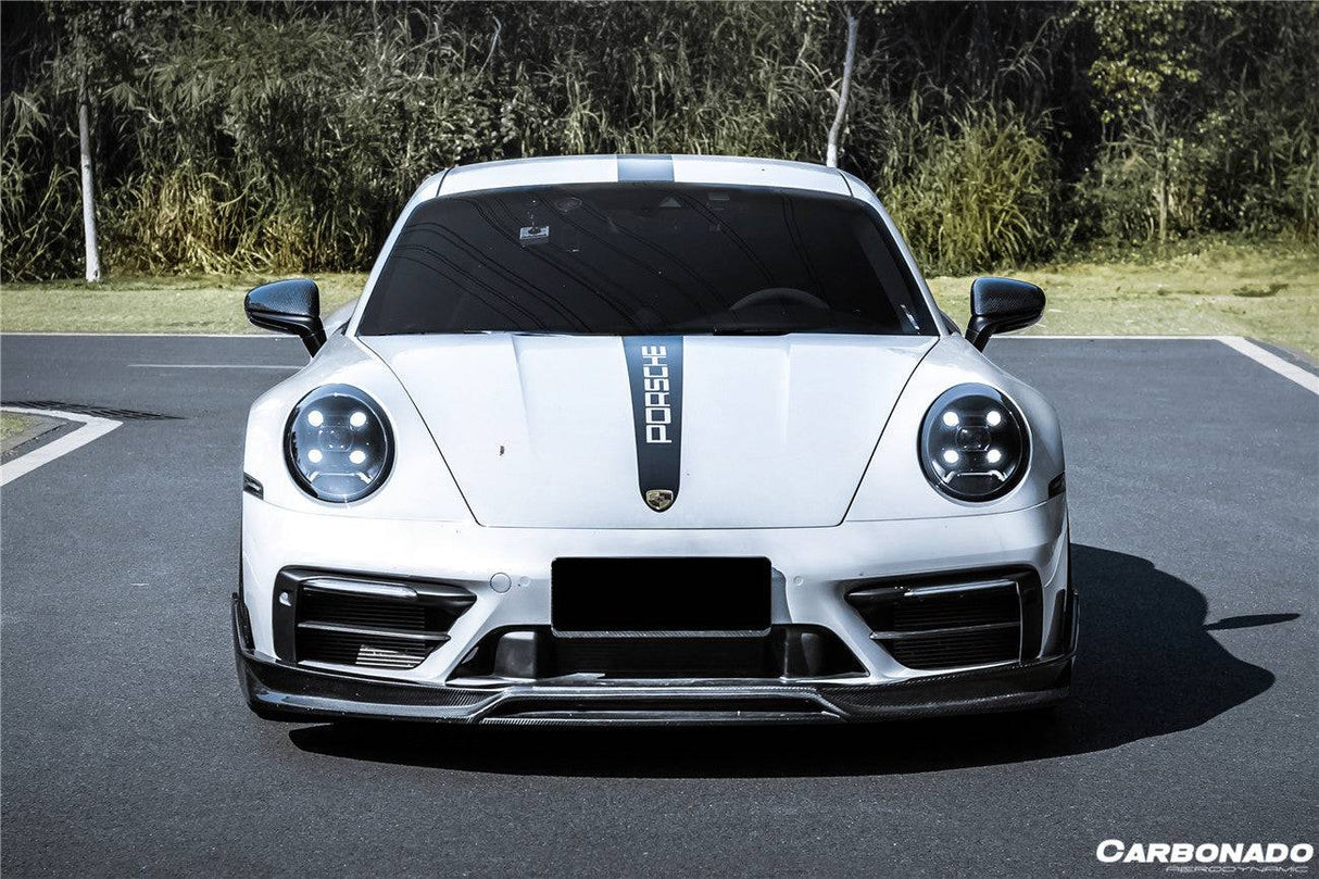 2019-2024 Porsche 911 992 Carrera Targa Sport Design Bumper WP Style Dry Carbon Fiber Front Lip