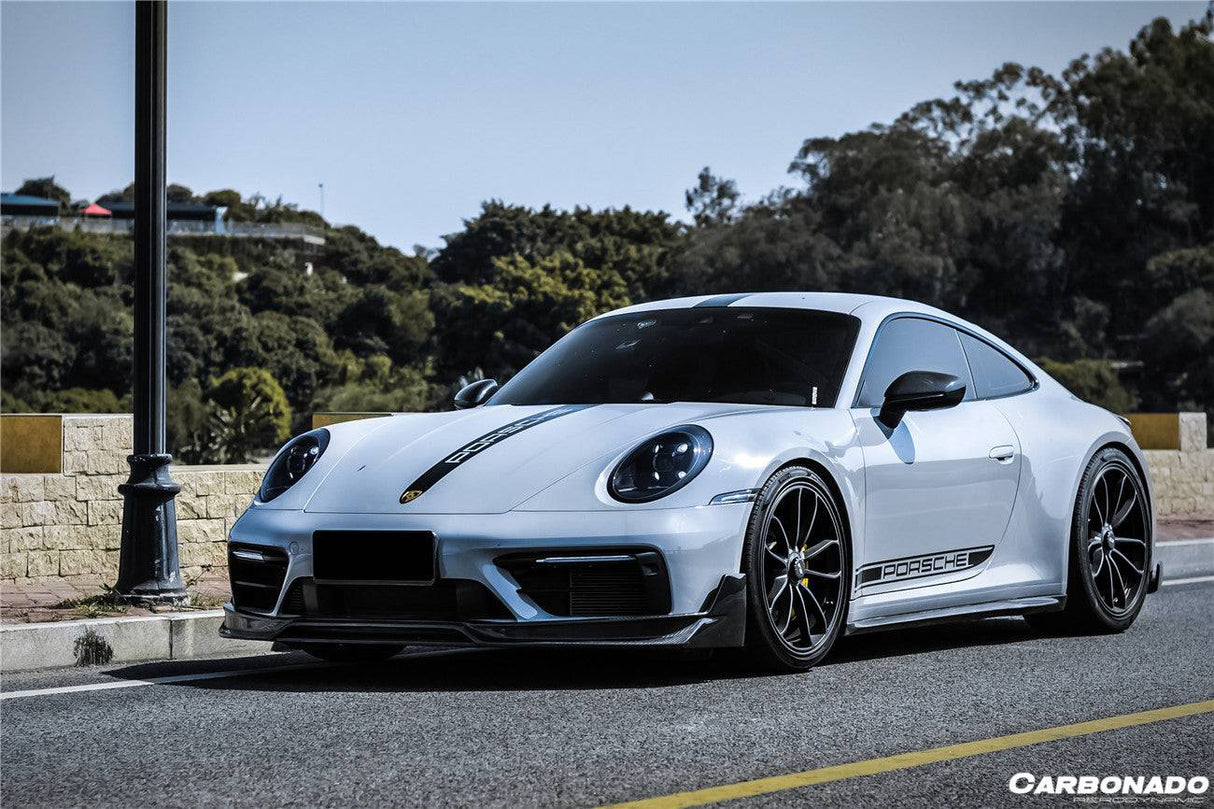 2019-2024 Porsche 911 992 Carrera Targa Sport Design Bumper WP Style Dry Carbon Fiber Front Lip