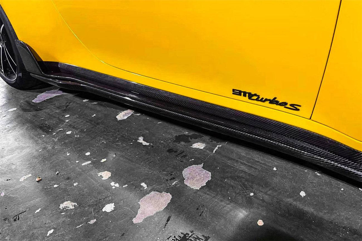 2019-2024 Porsche 911 992 TurboS TA Style DRY Carbon Fiber Side Skirts