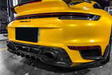 2019-2024 Porsche 911 992 Turbo S TA Style DRY Carbon Fiber Rear Lip With Winglets
