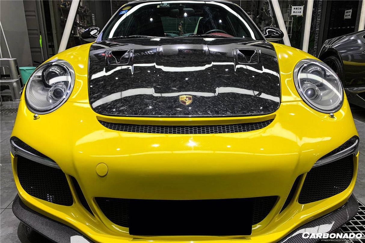 2005-2012 Porsche Carrera 911    997 Turbo    Cayman    Boxster 987 GT2RS Style Carbon Fiber Hood