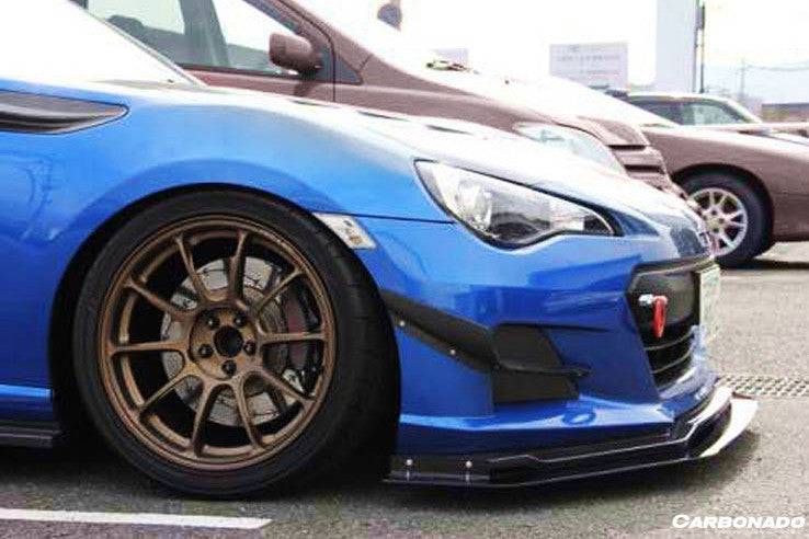 2012-2016 Subaru BRZ CB Style Carbon Fiber Front Bumper Canard & Foglight Cover