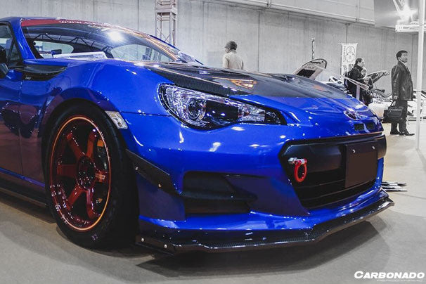 2012-2016 Subaru BRZ CB Style Carbon Fiber Front Bumper Canard & Foglight Cover