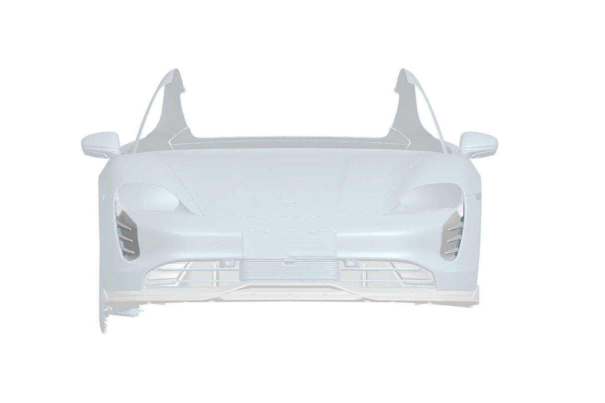 2020-2024 Porsche Taycan AD Style DRY Carbon Fiber Front Bumper Air Vents | Fits GTS, Turbo, Turbo S