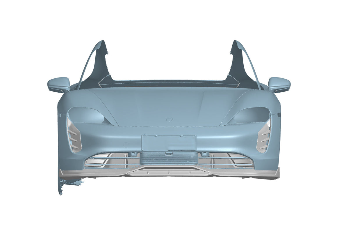 2020-2024 Porsche Taycan AD Style DRY Carbon Fiber Front Lip | Fits 4, 4S, GTS, Turbo, Turbo S, ST, CT