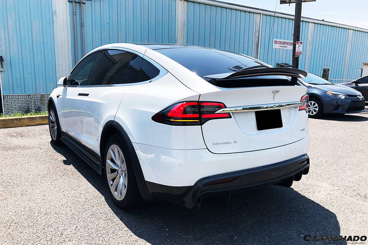 2016-2025 Tesla Model X SUV RZS Style Carbon Fiber Trunk Spoiler