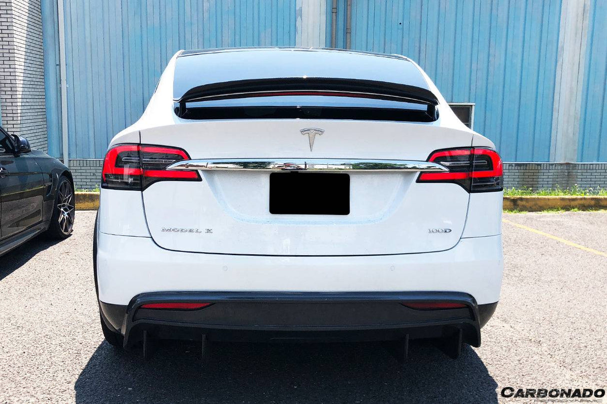 2016-2025 Tesla Model X SUV RZS Style Carbon Fiber Trunk Spoiler