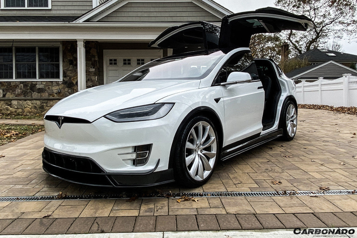 2016-2021 Tesla Model X SUV RZS Style Carbon Fiber Front Canards