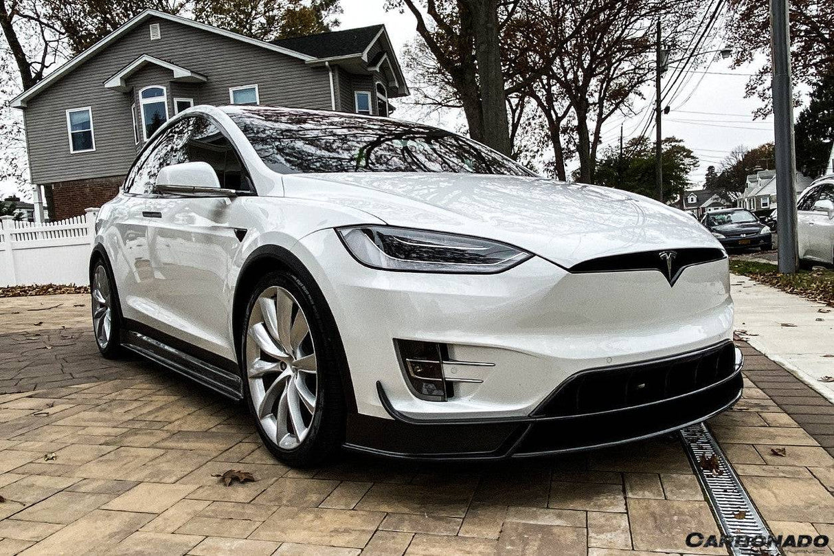 2016-2021 Tesla Model X SUV RZS Style Carbon Fiber Front Lip