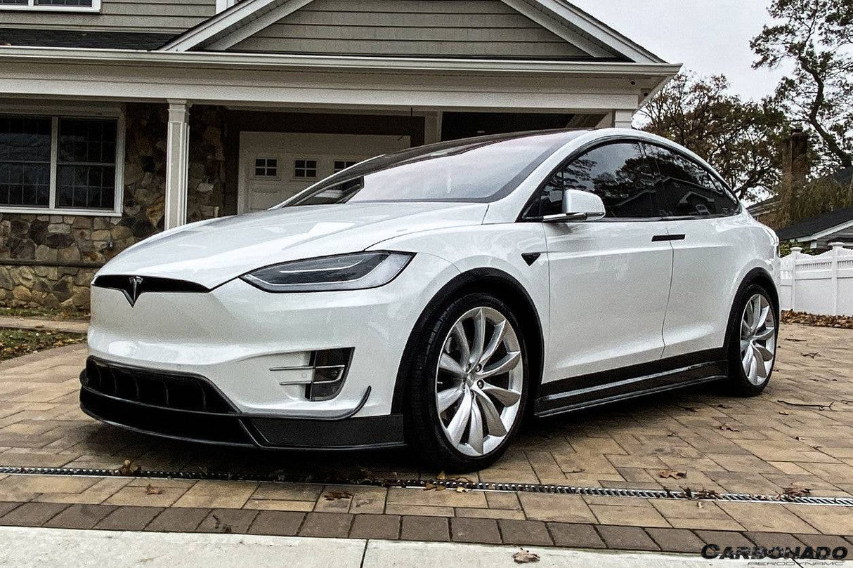 2016-2021 Tesla Model X SUV RZS Style Carbon Fiber Front Canards