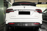 2016-2021 Tesla Model X SUV RZS Style Carbon Fiber Rear Bumper Canards