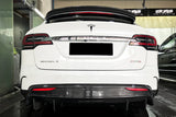 2019-2021 Tesla Model X SUV RZS Style Carbon Fiber Rear Diffuser
